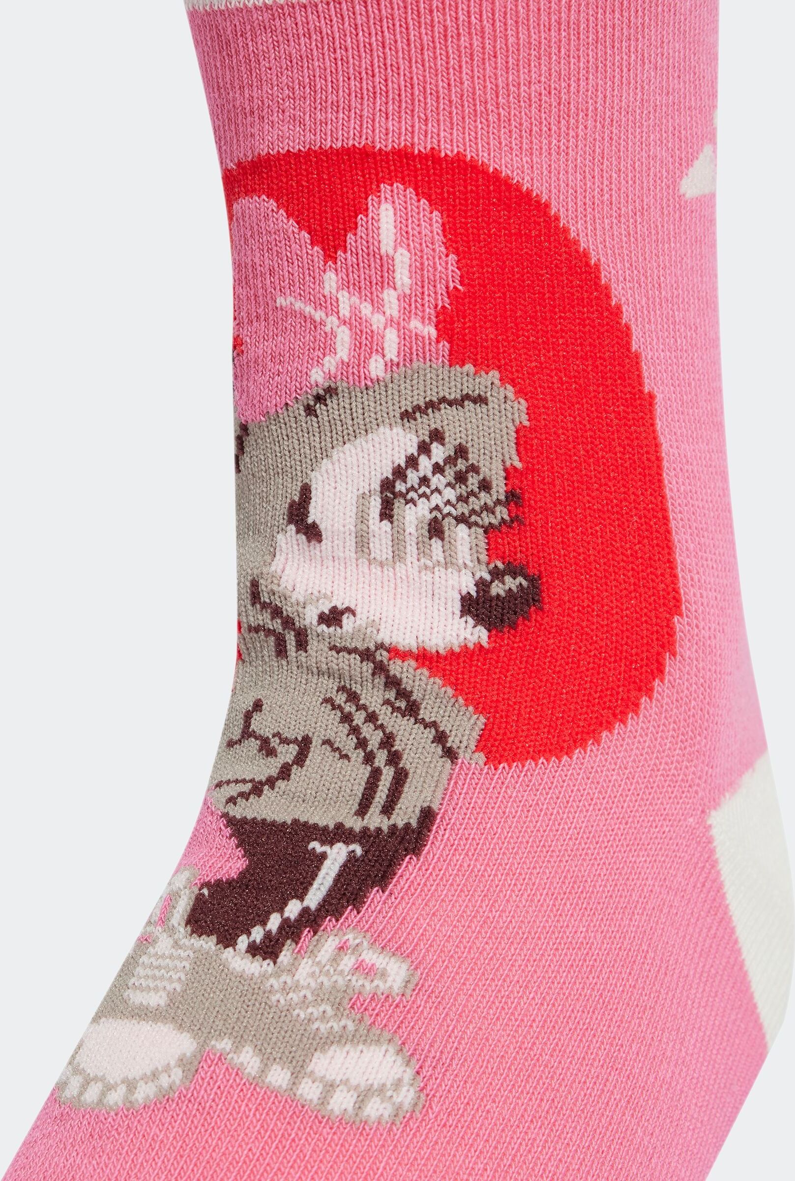 Funktionssocken ADIDAS PERFORMANCE "ADIDAS DISNEY MINNIE MAUS", Kinder, Gr. L (25/27), bunt (sanftes weiß, pink fusion, pink fusion), Obermaterial: 63% Baumwolle, 34% Polyester, 3% Elasthan, Socken Funktionssocken sanftes weiß, pink fusion, pink fusion L 