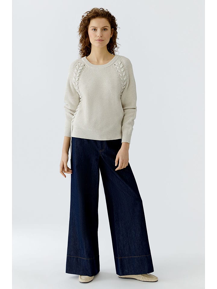 Oui Pullover in Creme - 42
