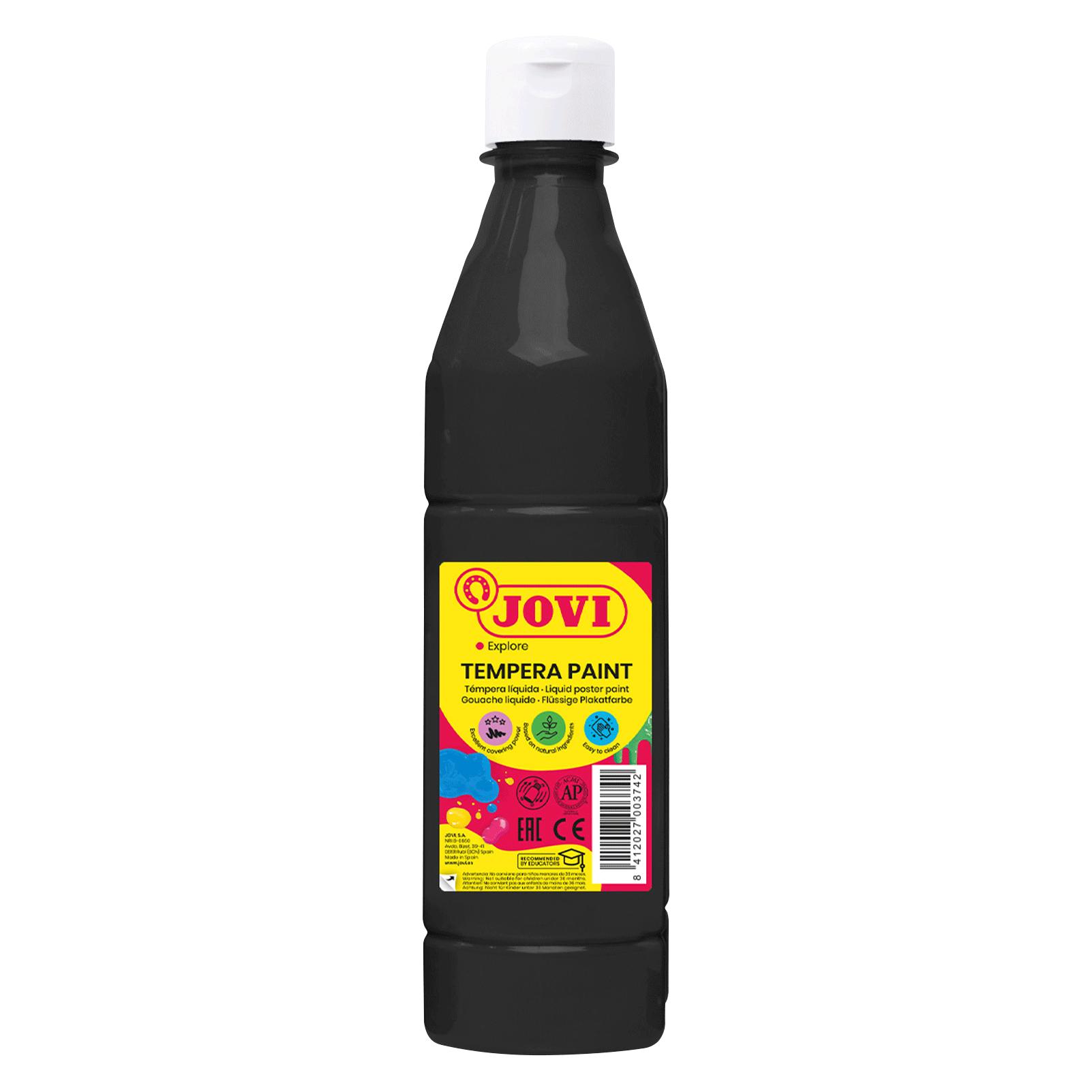 Jovi Plakatfarbe / Temperafarbe 500ml Flasche schwarz in (500 ml) (50630)