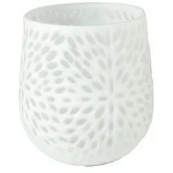 Goebel, Vase, Vase White Carved, Dekovase, Glas, Antikweiss, 17 cm, 23121071