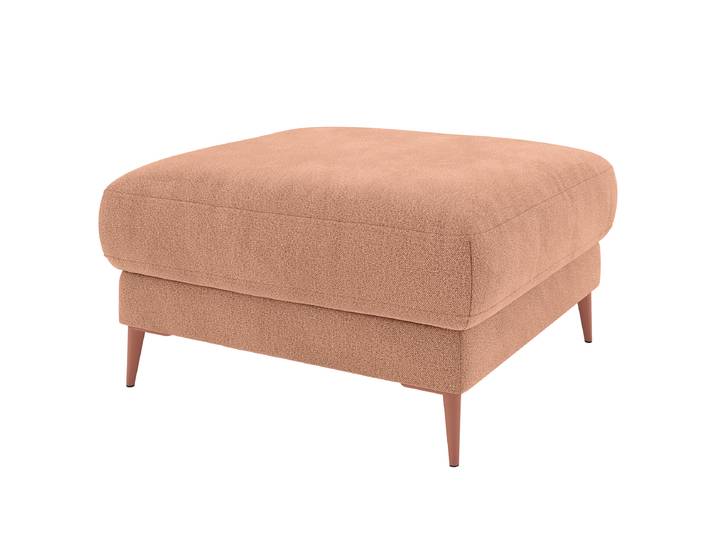 Repose-pieds 80 x 44 x 80cm Rouge Tissu Sieke: Abricot