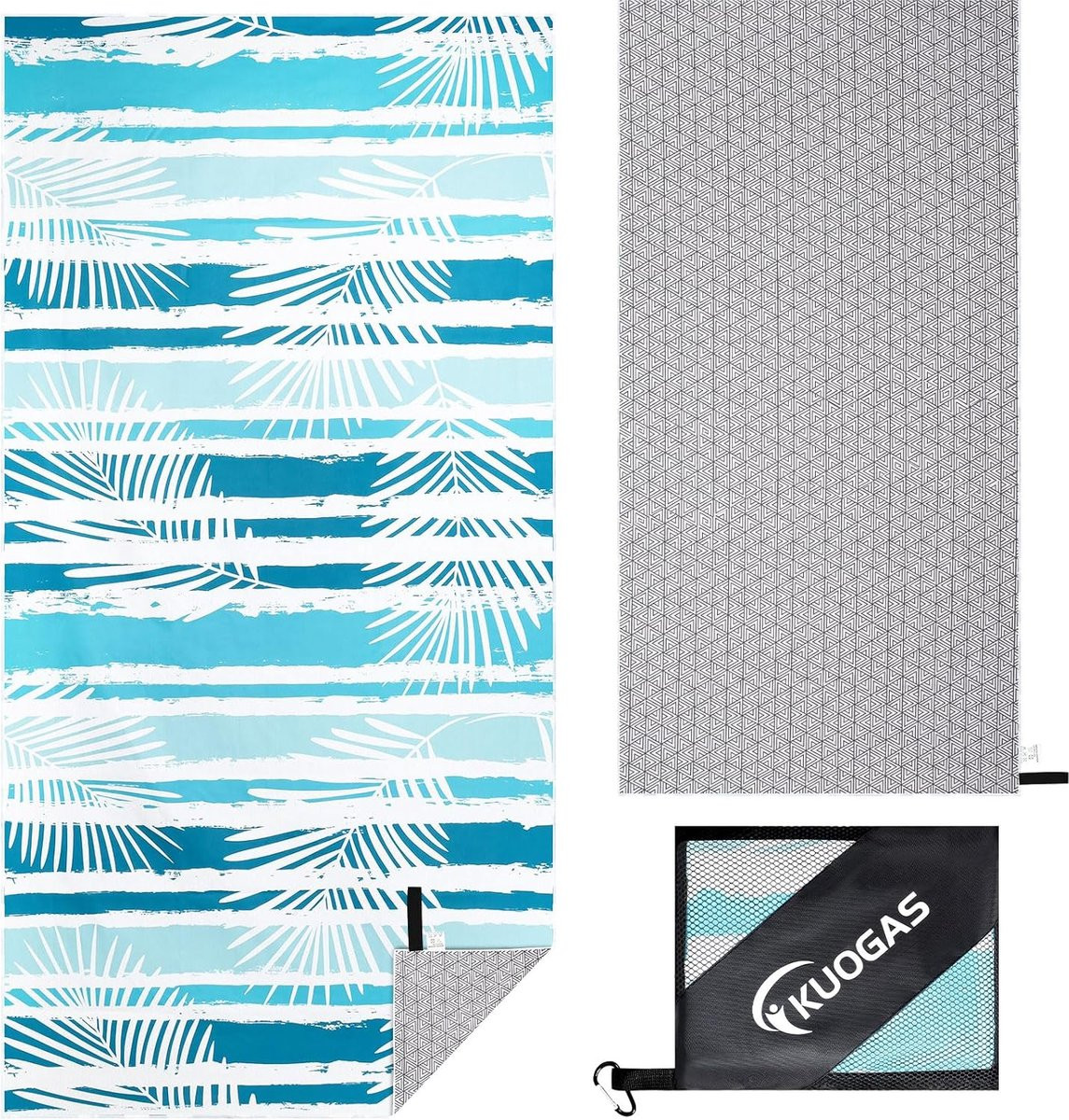 Merkloze XXL Strandhanddoek voor volwassenen, Grote Sneldrogende Zandvrije Microvezel Handdoek voor Strand en Camping
