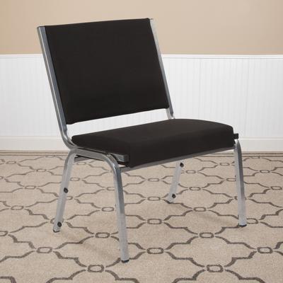 Flash Furniture 4 Pack HERCULES Series 950 lb. Rated Black Fabric Bariatric Medical Reception Chair
