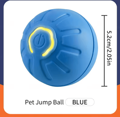 Uplift Curations USB Rechargeable Interactive Moving Pet Toy Ball Electronic Bouncing Toy For Dogs & Cats blue