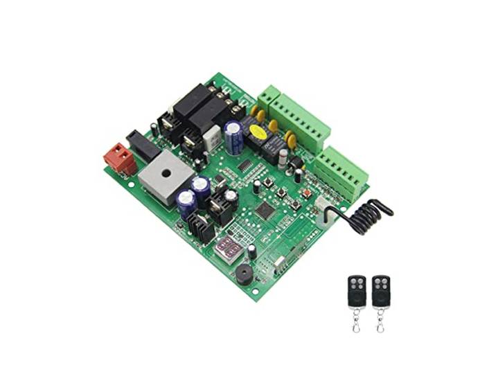 Elektrischer Toröffner Universal Pull Arm Türmaschine Motherboard 24 V Elektrischer Drehtoröffner Steuerplatine Automatischer Tor-Tür-Controller-Stellantrieb for Auffahrt(Board with 2 remotes)
