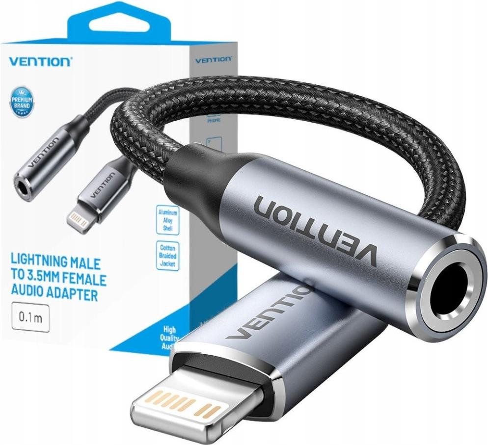 Vention Lightning naar 3,5 mm adapter, 0,1 m, BMBHA