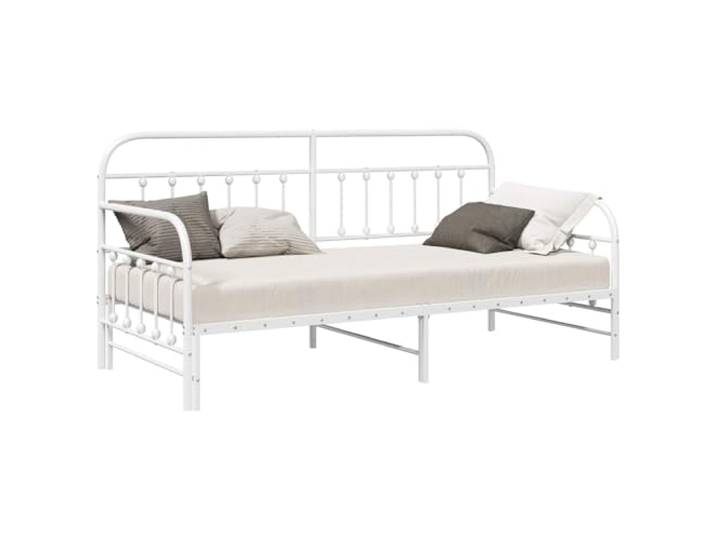 PUGYNBK Bettgestell für Tagesbett, 90 x 190 cm Pulverbeschichteter Stahlrahmen, mattes Finish, fester Lattenrost, Verwendung als Sofa und Bett
