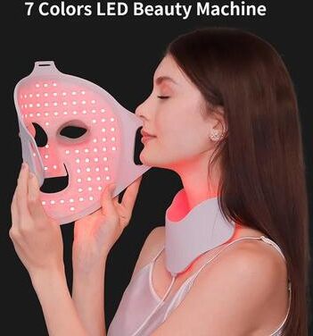 Inspired Finds 7 Color LED Silicone Face Mask Light Therapy Facial Beauty Mask For Skin Rejuvenation 7 Color LED Silicone Face Mask Light Therapy Facial Beauty Mask For Skin Rejuvenation