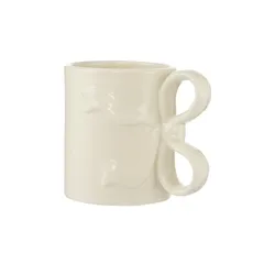 Becher mit Schleife   ¦ weiß ¦ Dolomite ¦ Maße (cm): B: 9,5 H: 11