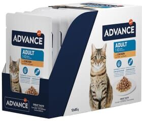 Advance Comida Húmida Gato Adulto Frango 12 Unds 85g