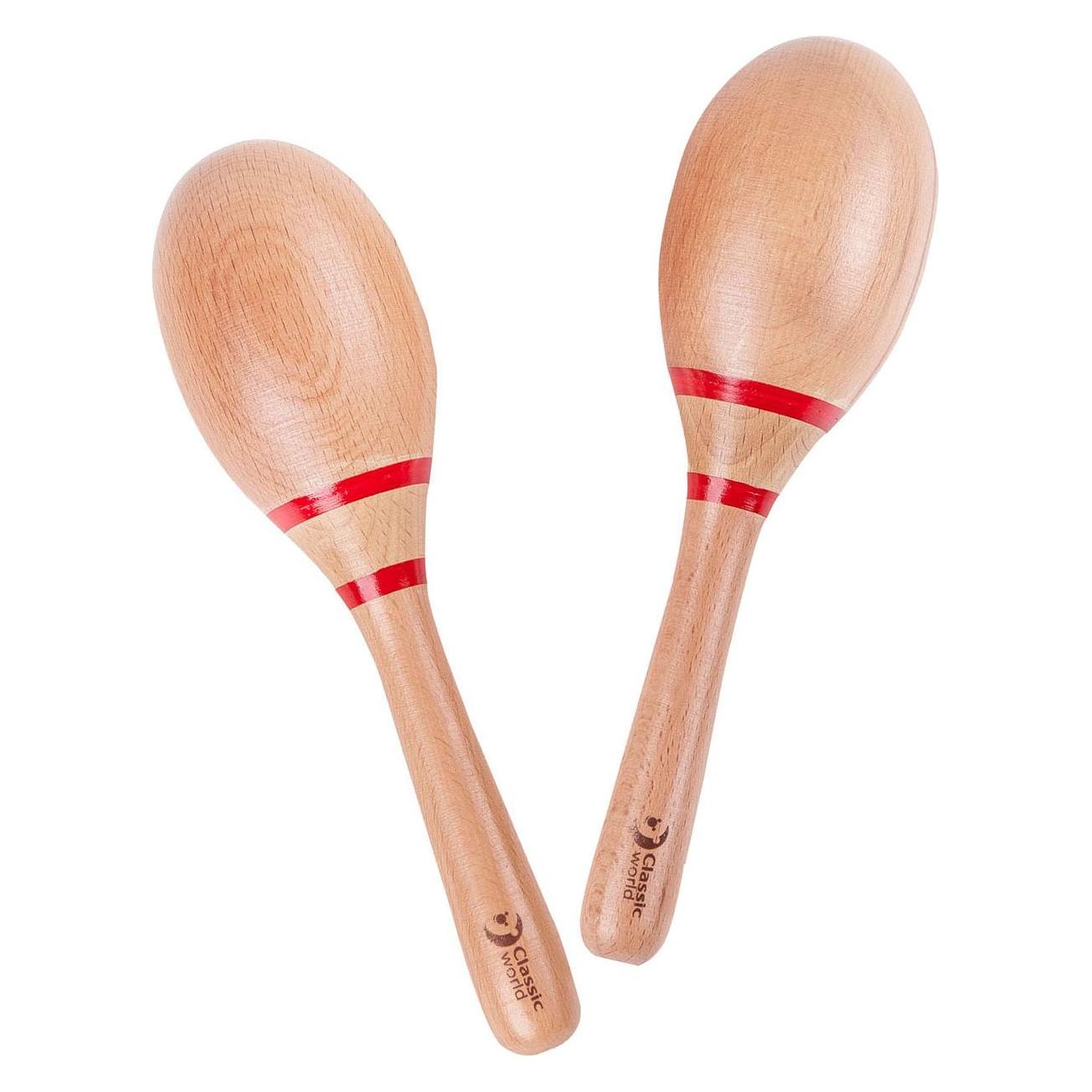 Classic World Houten Maracas Rood (CW40508)