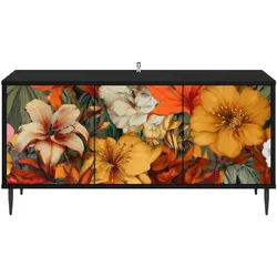 vidaXL, TV Möbel, Padonano (Lilienmuster) (33 x 102 x 51 cm)