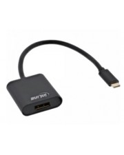 InLine USB Display Konverter USB-C Stecker zu DisplayPort Buchse DP Alt Mode 4K2K schwarz 0.2m Schwarz (64102B)