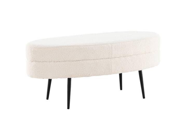 Livetastic Hockerbank, Schwarz, Weiß, Metall, 100x41x40 cm, abwischbar, Schlafzimmer, Bettbank