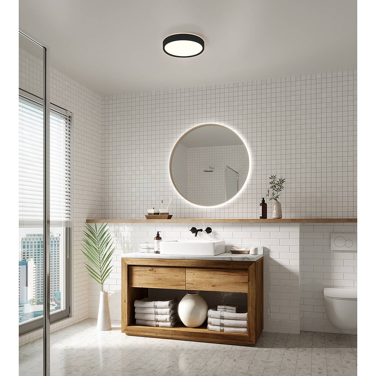 Nordlux Noxy Dimbare LED Plafondlamp Black Ø 35 cm