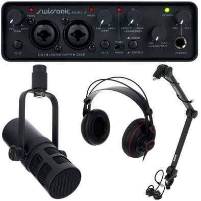 Swissonic Audio 2 Podcast Bundle Noir