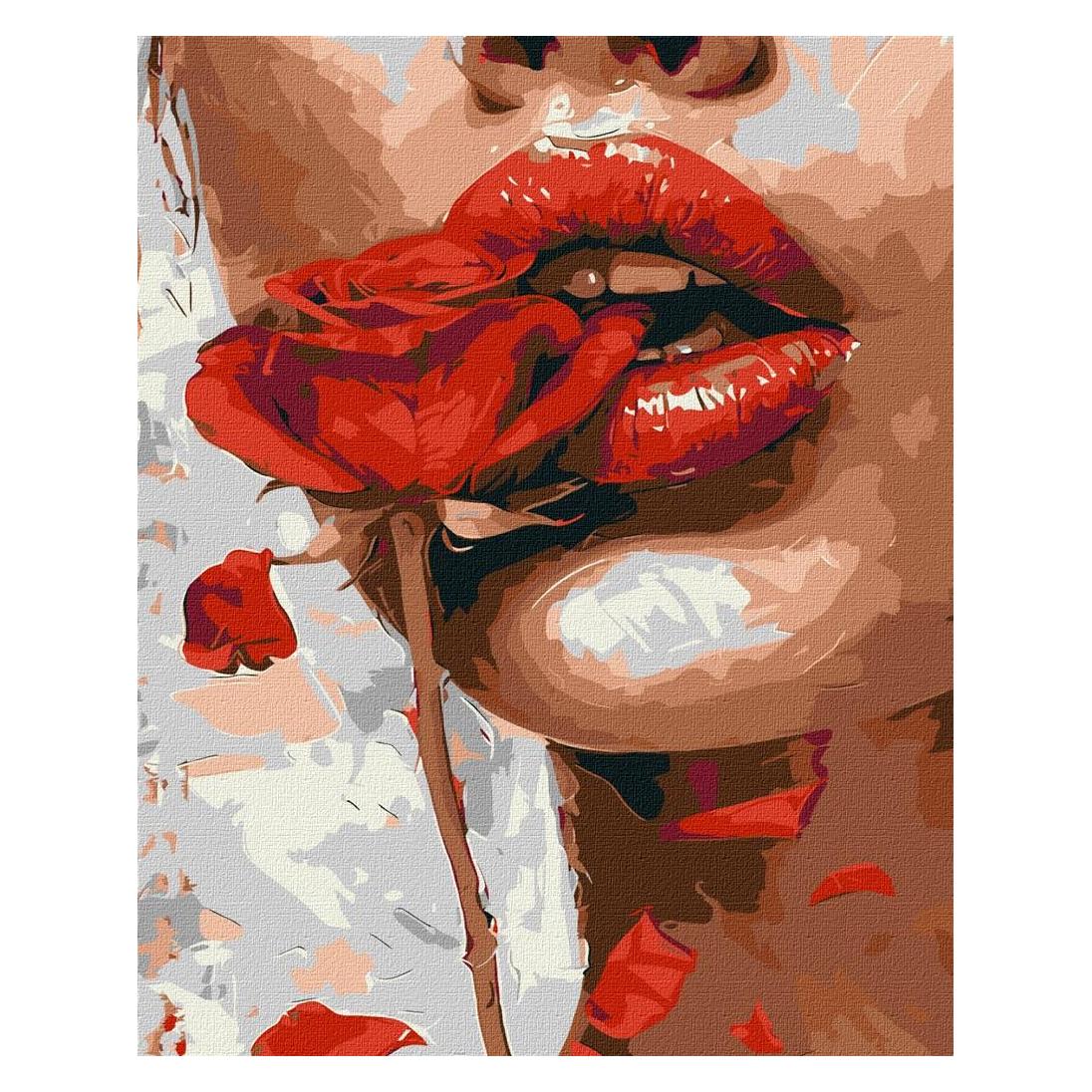 Ideyka Malen nach Zahlen - Mädchen mit einer Rose (57317907)