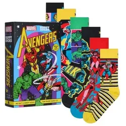 Happy socks 6P Marvel Avengers Assemble Gift Set Mixed Baumwolle Gr 41/46