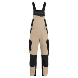 Latzhose "PASCAL" - 62 - beige/schwarz