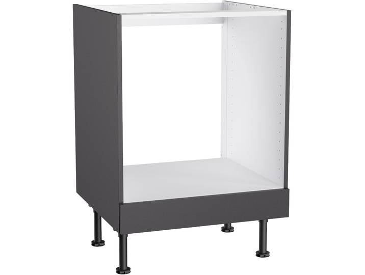 Herdumbauschrank KOCHSTATION KS-Bern2 , grau (anthrazit, anthrazit), B:60cm H:87cm T:58,4cm, Holzwerkstoff, Schränke, Herdumbauschrank, Breite 60 cm, Umbauschrank für Einbauherde, 1 feste Blende