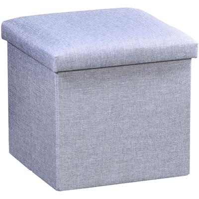 Sitzhocker KESPER "KESPER Sitzhocker-Box, grau", grau, B:38cm H:38cm T:38cm, Hocker, Sitzhocker, Deckel abnehmbar