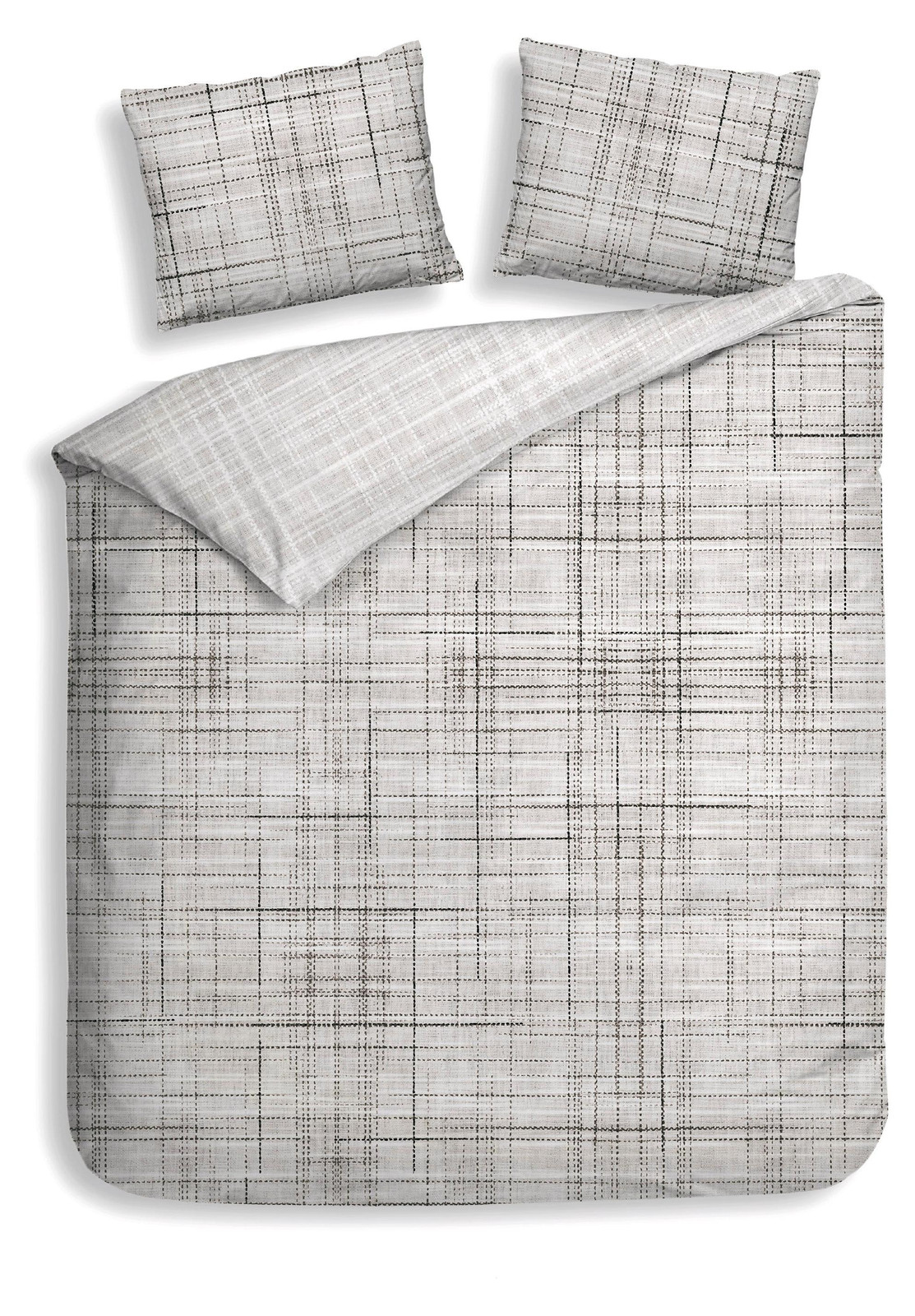 Heckett Living Dekbedovertrek Helgi Grey 200x220 cm