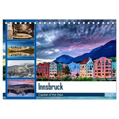 Innsbruck - Capital of the Alps (Tischkalender 2027 DIN A5 quer), CALVENDO Monatskalender