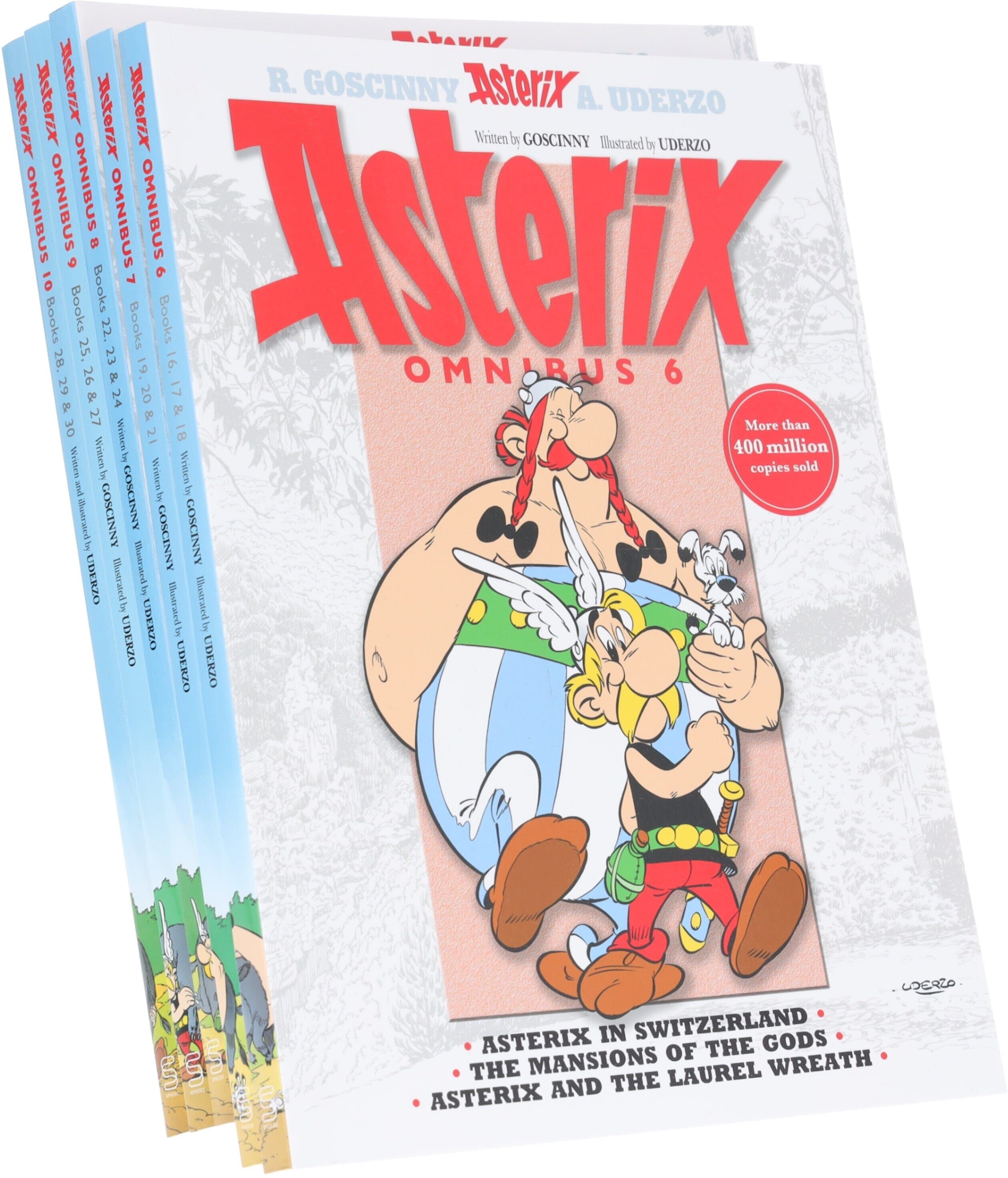 Asterix Omnibus 6-10 (Book 16-30) by Goscinny & Uderzo: (3 Book in 1) 5 Books Collection Set - Ages 6-11 - Paperback Hachette Children's Group
