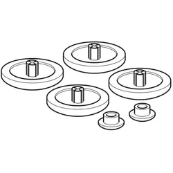 Geberit Sitz-/Deckelpuffer 598094000 zu WC-Sitzen, 1 Satz, weiß