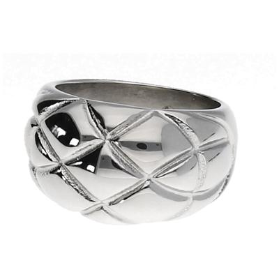 Fingerring JACQUES CHARREL "topmodern mit struckturierter Oberfläche, Edelstahl" Gr. 54, silber, Fingerringe, Damen, 54, Edelstahl, Fingerring