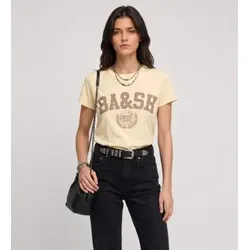 BA&SH für Damen. 1H26IONI Ioni Beige T-Shirt (34), Lässig, Baumwolle, Kurzarm