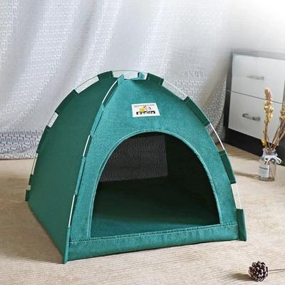 Uplift Essentials Semi Enclosed Canvas Pet Tent Bed malachite Green l