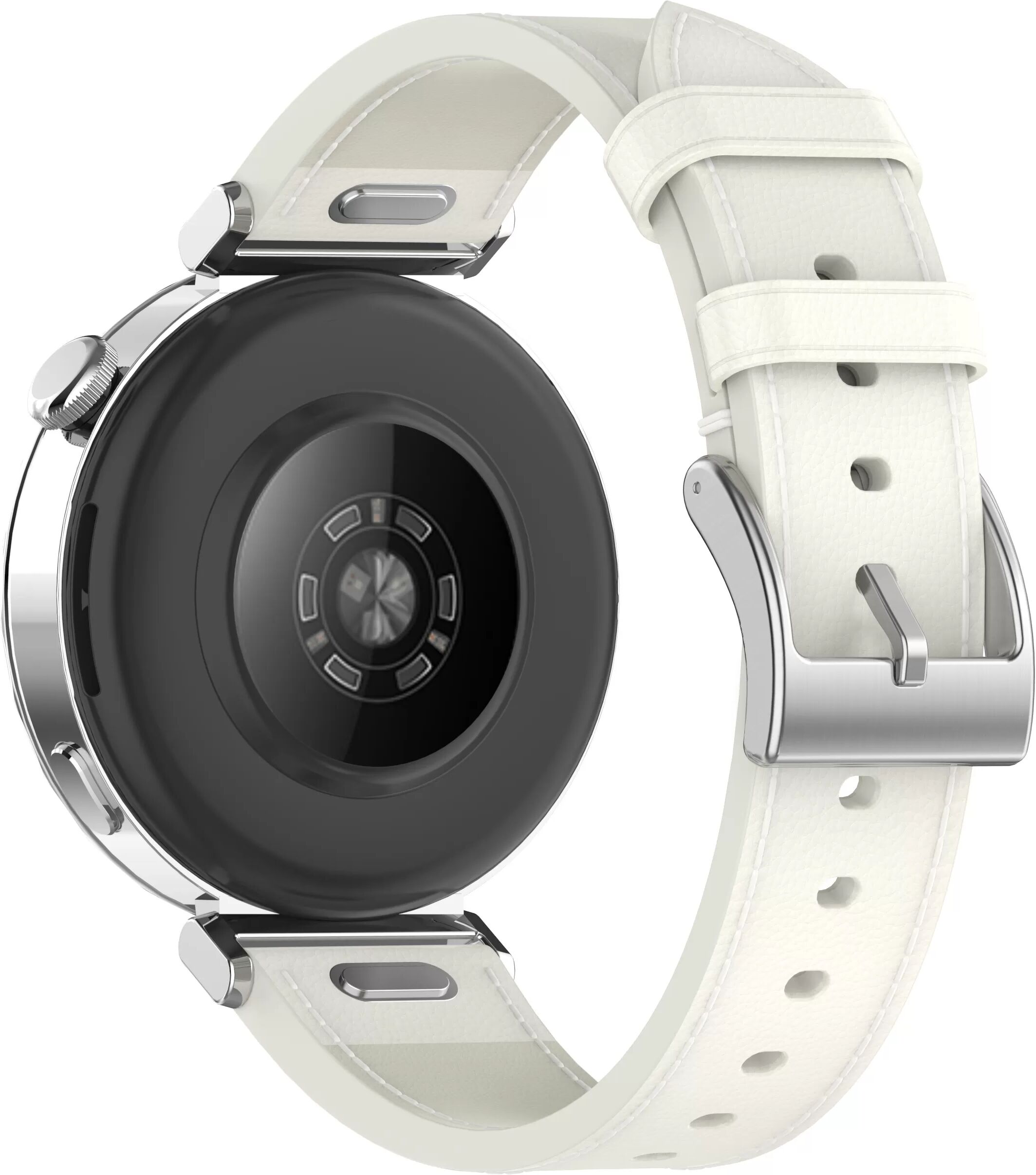 INF Premium Lederarmband für Huawei & Honor Uhren Weiß 22 mm