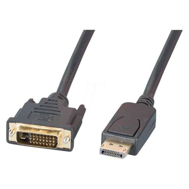 EFB Elektronik DisplayPort/DVI 24+1 Kabel A-A St-St 3m schwarz (3 m) (K5564SW.3V2)