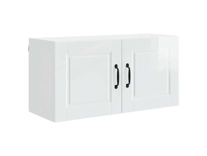 HKTMGDNG Wandschrank Küchenschrank Hochglanz Weiß 80x31x40 cm Hängeschrank Wandhängender Küchenoberschrank in Hochglanz Weiß bietet Platz für Geschirr und Vorräte in Küche und Esszimmer.