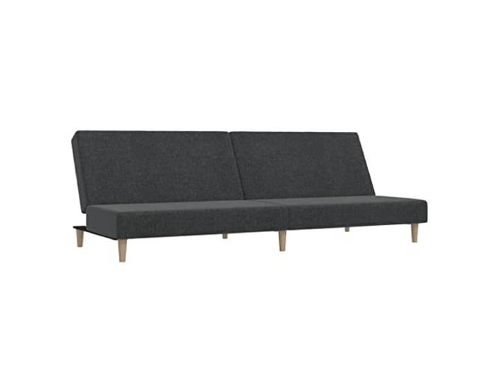 vidaXL Schlafsofa 2-Sitzer Dunkelgrau Stoff
