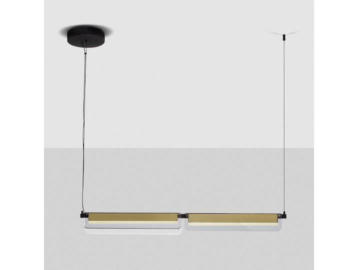 Pendelleuchte Apnea Typ B 93 x 160 x 7cm Schwarz/Schwarz Aluminium, Acrylglas Nicht austauschbare LEDs LED-Platine