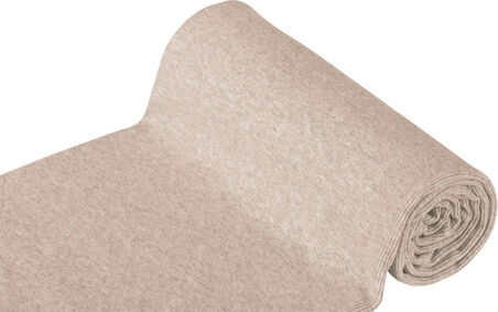 Rippen-Bündchenstoff "Comfort", helltaupe-melange