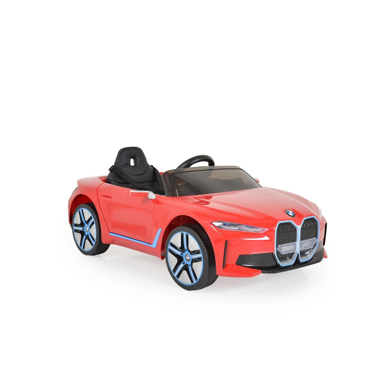 Moni Kinder Elektroauto BMW i4 MP3 EVA-Reifen Fernbedienung Lichter bis 30 kg rot