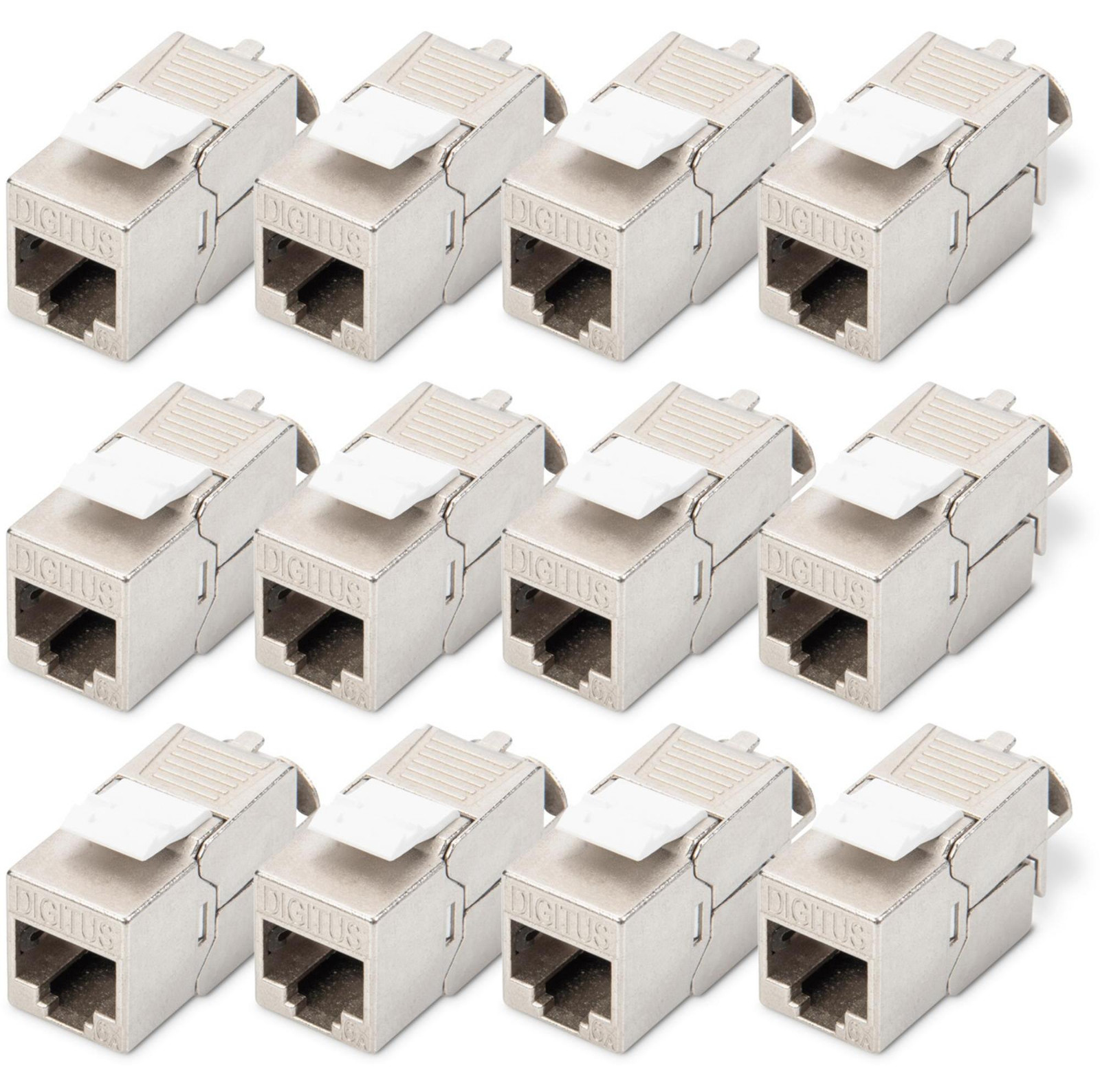 Digitus DN-93615-12 CAT 6A Keystone Module afgeschermd gereedschapsloos, 12 stuks