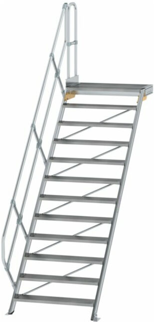 MUNK Aluminium-Treppe Plattform 45° 12 Stufen (600472)