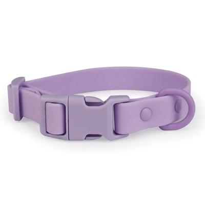 Elastic Webbing Identification Collar Waterproof & Rustproof Safety Neckband For Active Dogs purple m