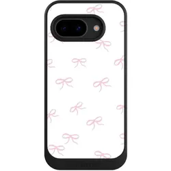 Nivocase Hülle für Google Pixel 9a Handyhülle NIVOcore Case Schwarz Muster Schleife Schleifen (Google Pixel 9a), Smartphone Hülle, Schwarz