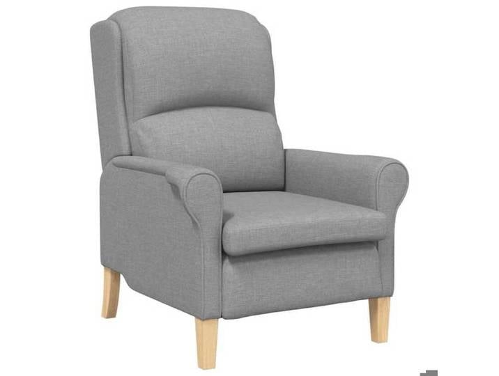 Fauteuil salon - ORVEL - Fauteuil simple moderne - Charge 150kg - Gris clair - tissu 65044