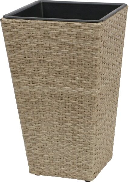 Outdoor Blomsterkrukke, 30x30x50 Cm, Rattan, Natur