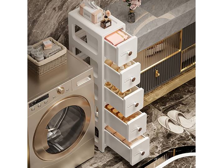 Armoire de rangement à espace étroit pour la maison - Style tiroir - Armoire à espace de cuisine - Armoire de rangement pour salle de bain - Unité de rangement pour salle de bain