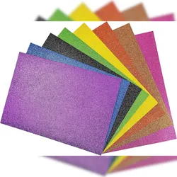 Interdruk Bastelschaum-Glitzer 8 Blatt verschiedene Farben