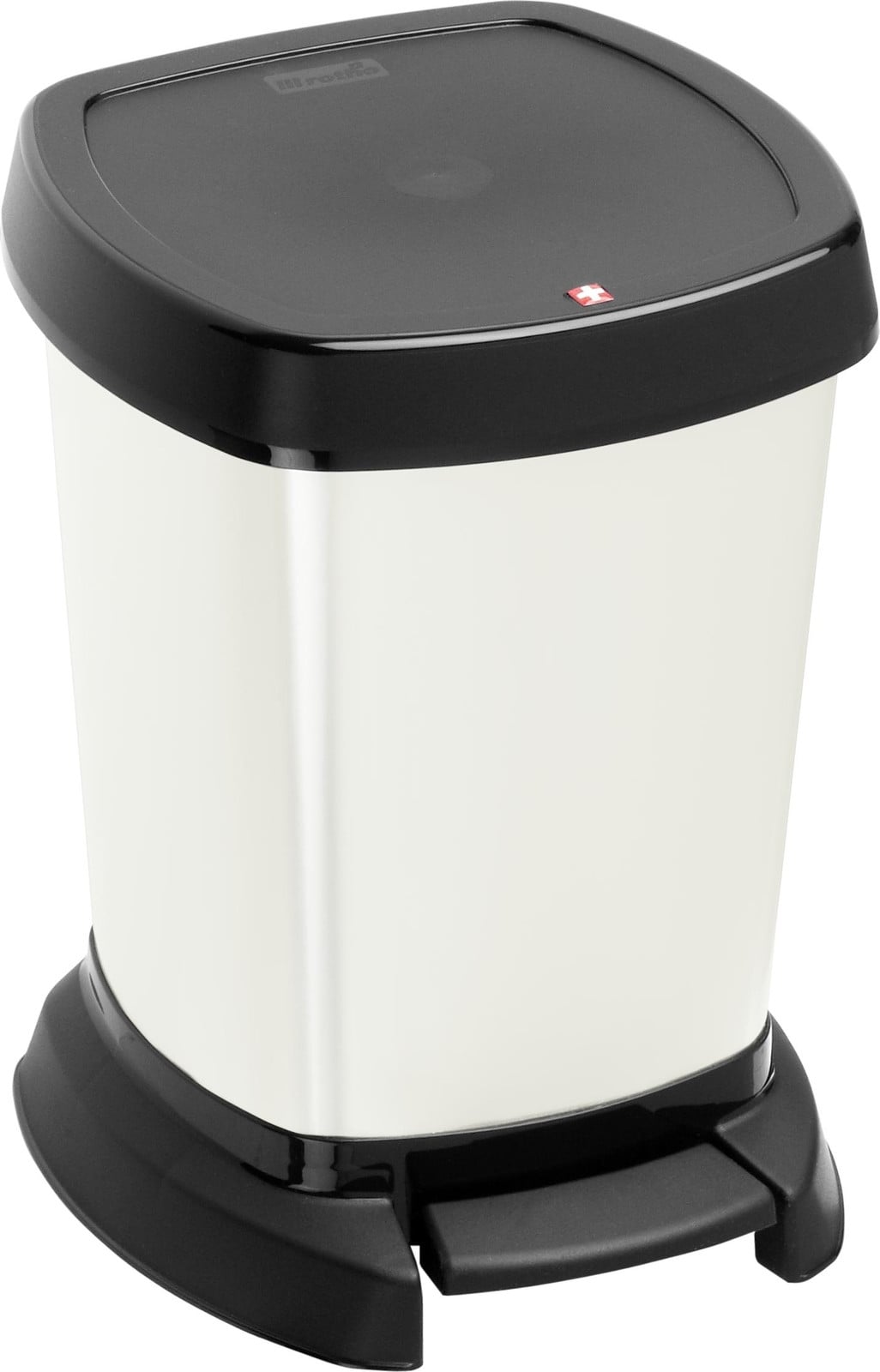 Rotho PASO Afvalbak met pedaal, Wit, 6 liter