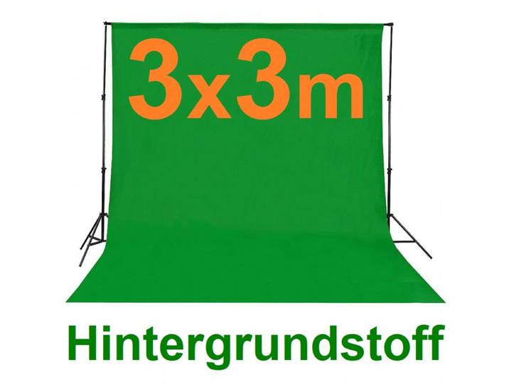 Green Screen 3 x 3 m grün