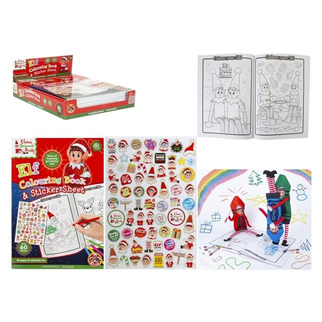 Øvrige A4 Elf Colouring Book 48 pages with Sticker Sheet (1 Sticker) (BUM-600502)
